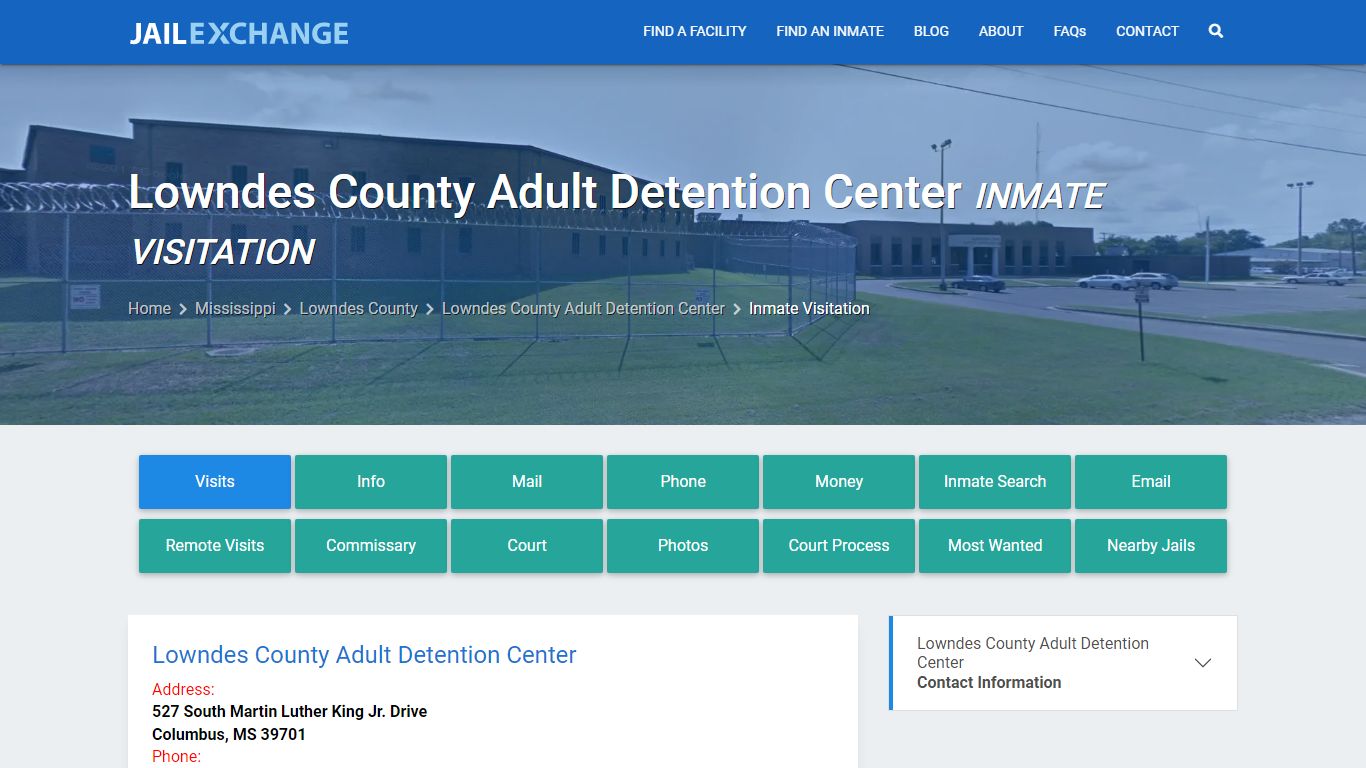 Lowndes County Adult Detention Center Inmate Visitation - Jail Exchange